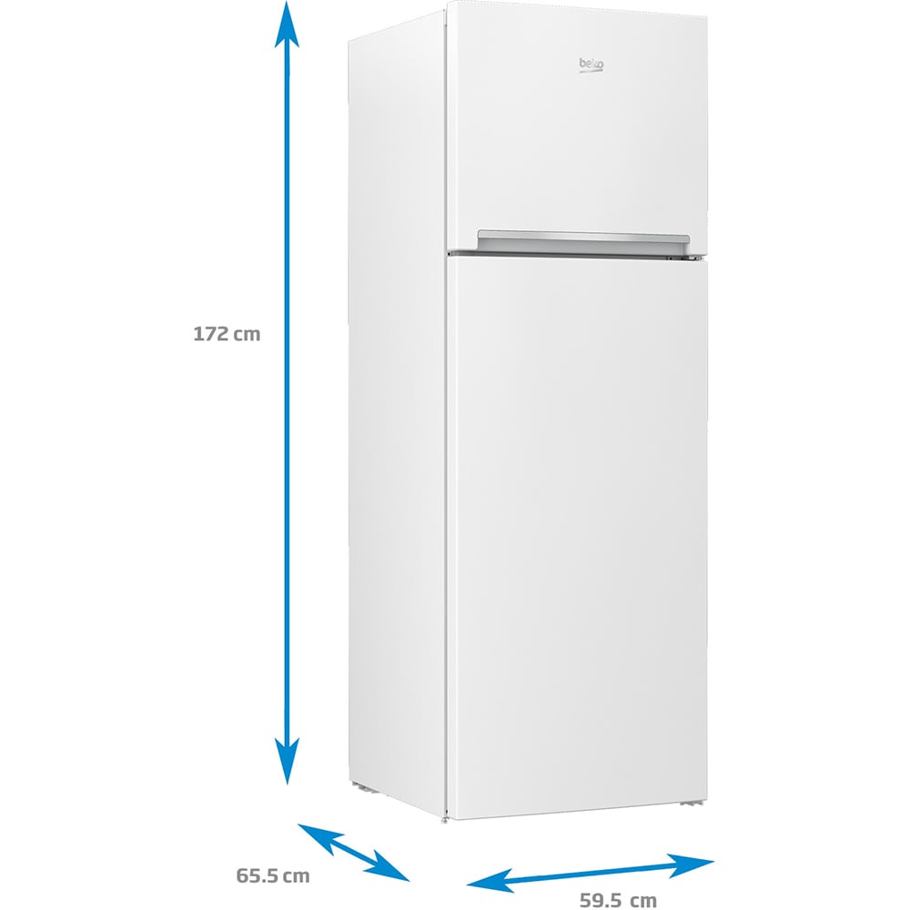 Frigider cu doua usi BEKO RDNE350K30WN, NeoFrost, 313 l, H 172 cm, Clasa F, alb