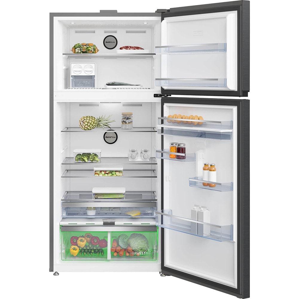 Frigider cu doua usi BEKO RDNE650E40DZXBRN, NeoFrost Dual Cooling, 630 l, H 187 cm, Clasa E, Dozator apa, dark inox