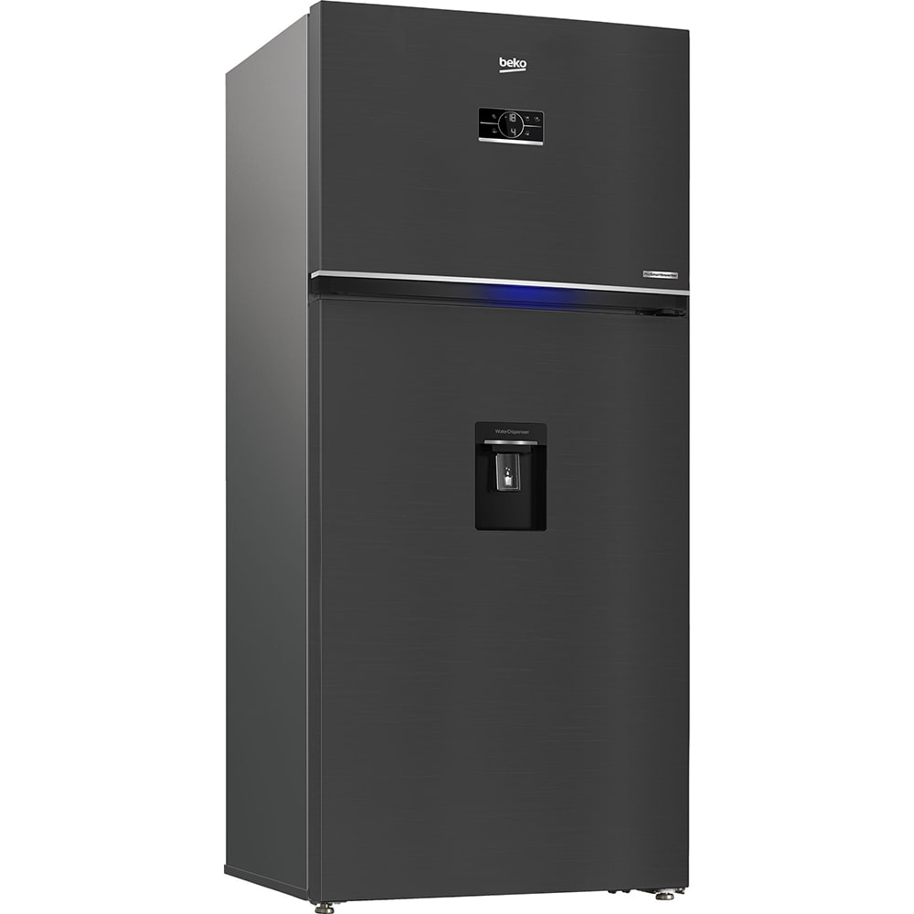 Frigider cu doua usi BEKO RDNE650E40DZXBRN, NeoFrost Dual Cooling, 630 l, H 187 cm, Clasa E, Dozator apa, dark inox
