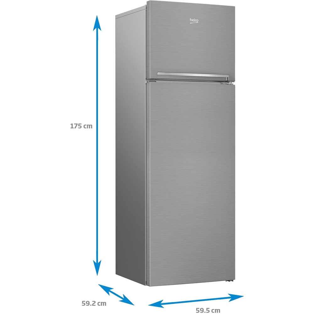 Frigider cu doua usi BEKO RDSA310M30XBN, 306 l, H 175 cm, Clasa F, argintiu