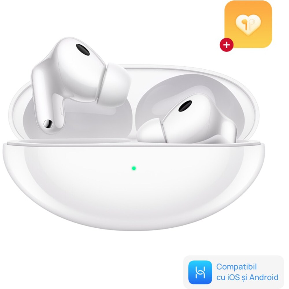 Casti HUAWEI FreeBuds Neo, True wireless, Bluetooth, In-ear, Microfon, Noise Cancelling, White