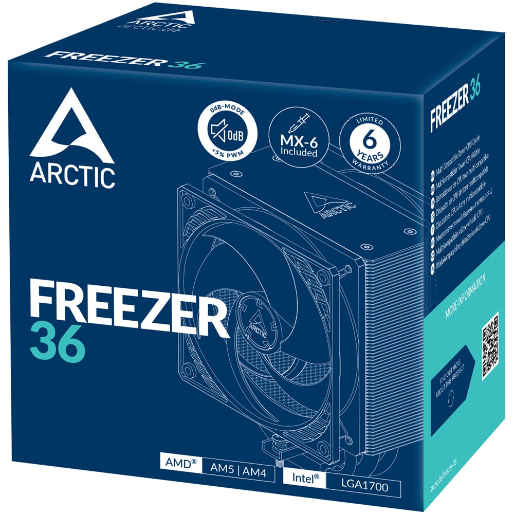 Cooler procesor ARCTIC COOLING Freezer 36, 2 x 120mm, ACFRE00121A