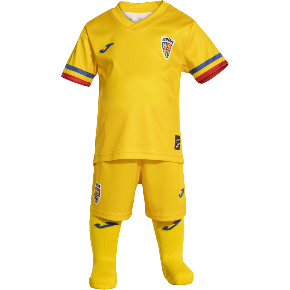 Set fotbal suporter pentru bebelusi JOMA Echipa Nationala de Fotbal a Romaniei 2023, 24 luni, galben
