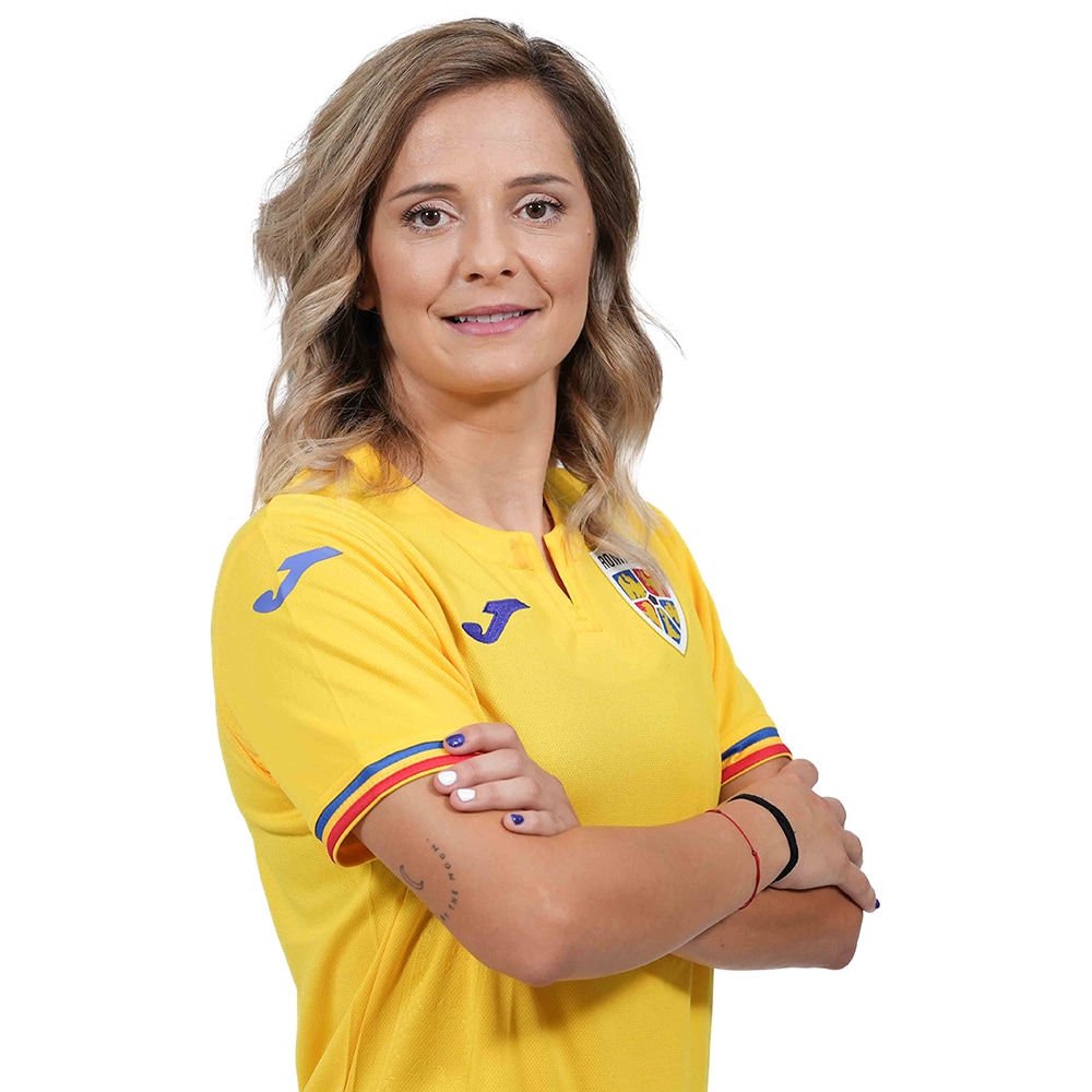 Tricou oficial de joc fete JOMA Echipa Nationala de Fotbal a Romaniei, marimea S, galben