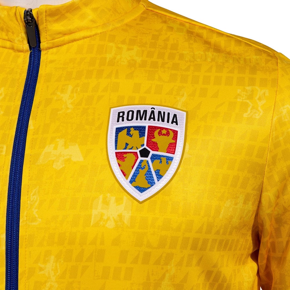 Jacheta fotbal de incalzire JOMA Echipa Nationala de Fotbal a Romaniei 2023, marimea S, galben