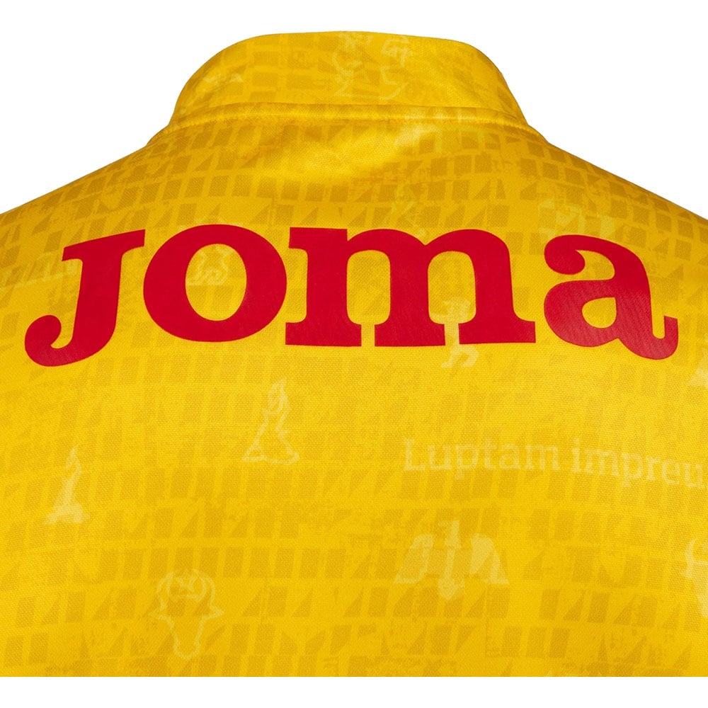 Jacheta fotbal de incalzire JOMA Echipa Nationala de Fotbal a Romaniei 2023, marimea S, galben