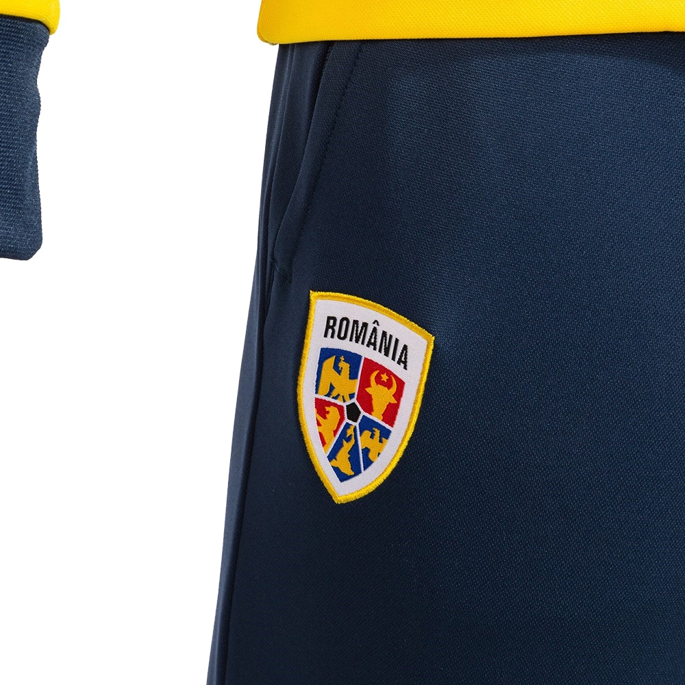Trening fotbal de prezentare pentru copii JOMA Echipa Nationala de Fotbal a Romaniei 2023, marimea 5XS, galben-bleumarin