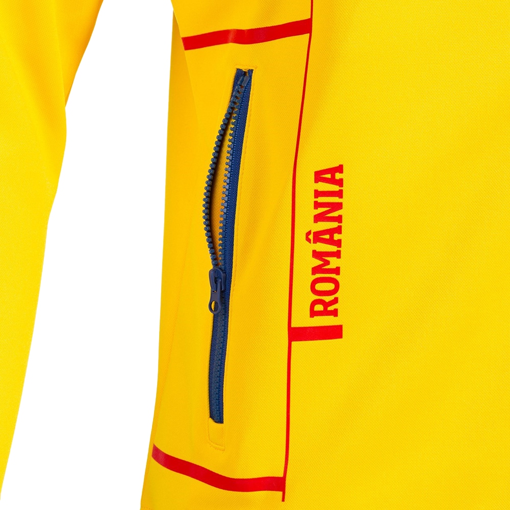 Trening fotbal de prezentare pentru copii JOMA Echipa Nationala de Fotbal a Romaniei 2023, marimea 5XS, galben-bleumarin