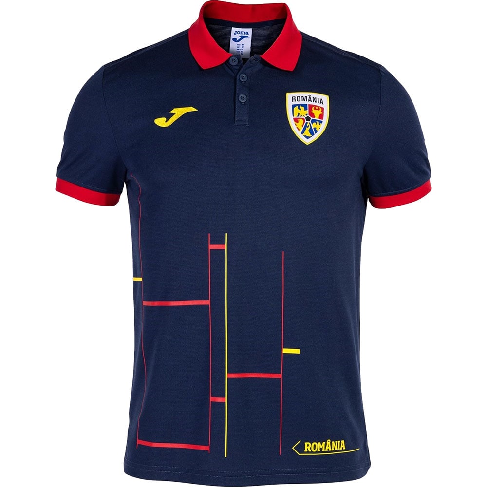 Tricou fotbal de prezentare JOMA Echipa Nationala de Fotbal a Romaniei 2023, marimea L, bleumarin