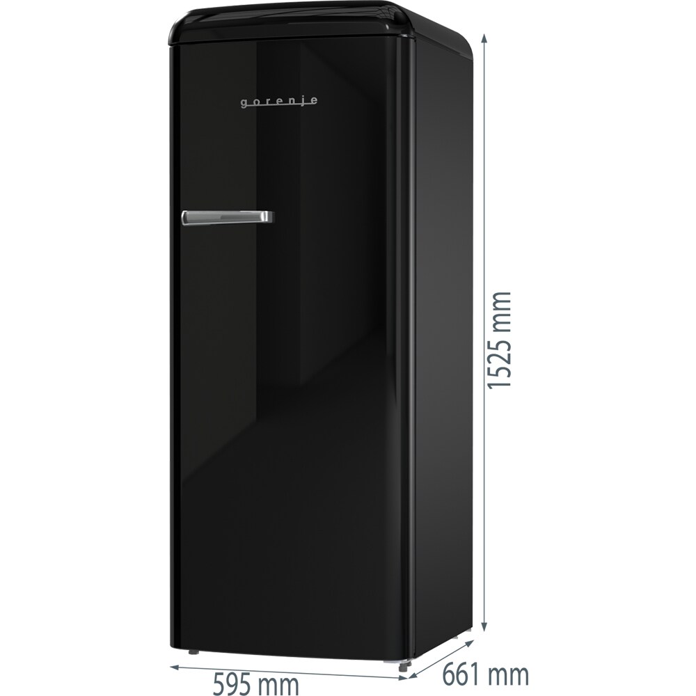 Frigider cu o usa GORENJE ORB615DBK, 247 l, H 152 cm, Clasa D, negru