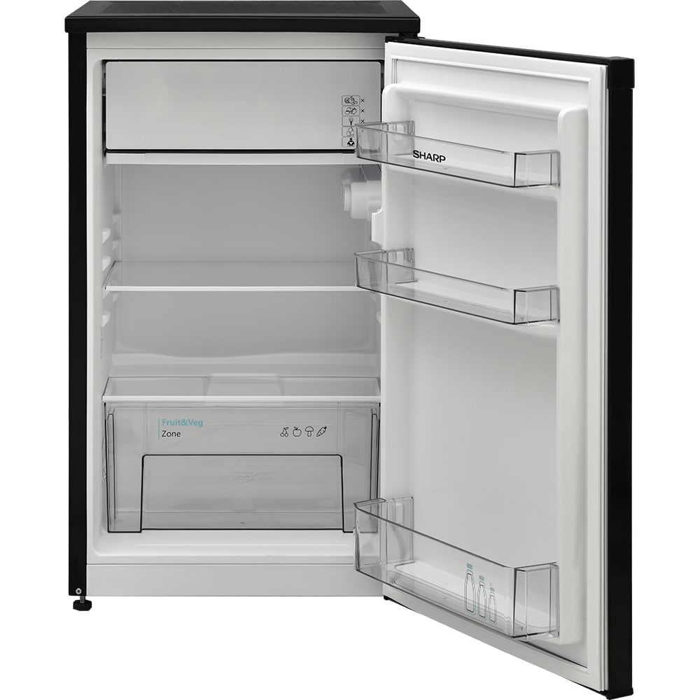 Frigider cu o usa SHARP SJ-UE088T0B-EU, 89 l, H 82 cm, Clasa E, negru