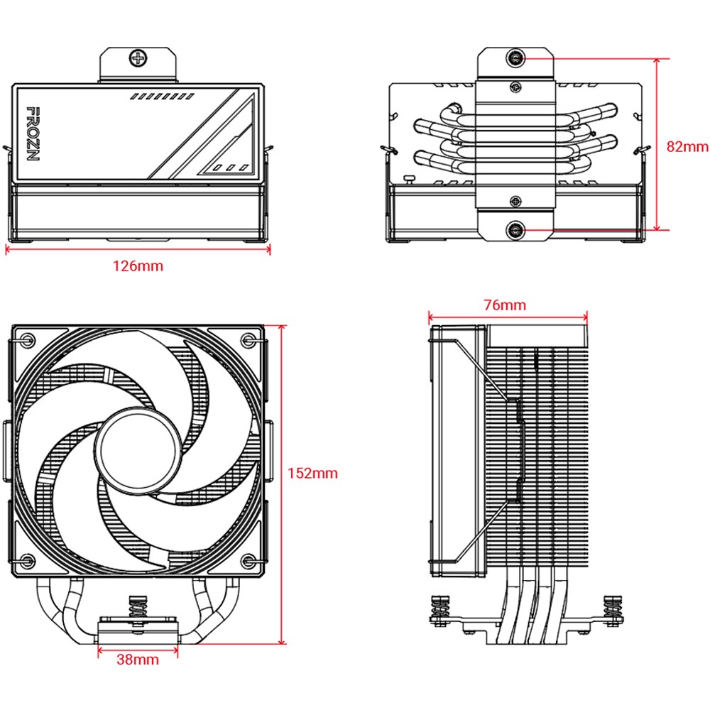 Cooler procesor ID-COOLING FROZN A410 SE ARGB, 120mm