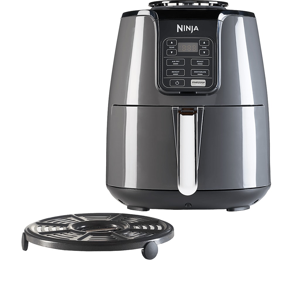 Friteuza cu aer cald NINJA AF100EU1, 0.9kg, 3.8l, 2400W, gri-negru