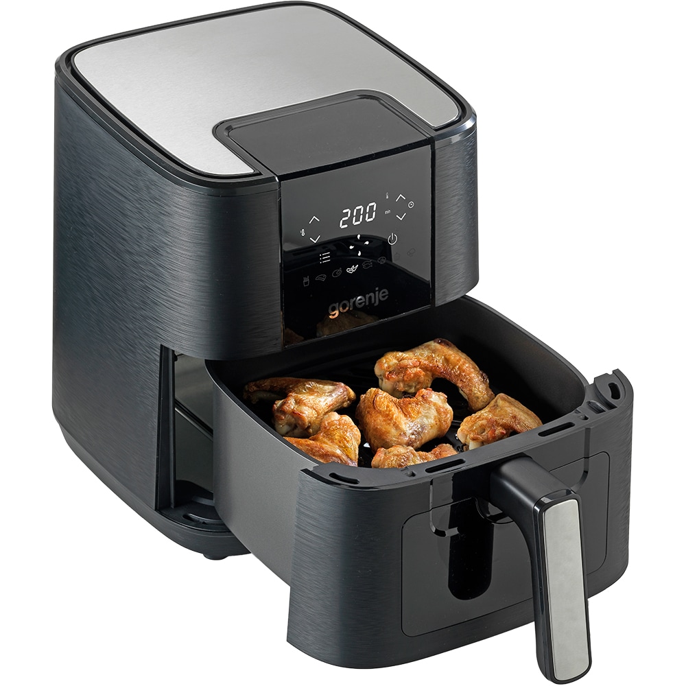 Friteuza cu aer cald GORENJE AF1350DWB, 2.6kg, 5.4l, 1350W, negru-argintiu