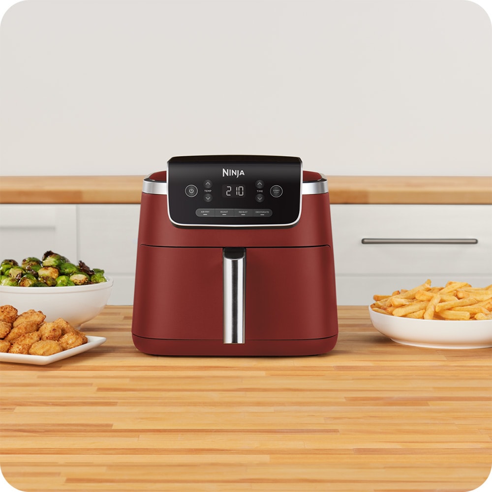 Friteuza cu aer NINJA Pro AF140EUCM, 0.7kg, 4.7l, 2000W, visiniu-negru