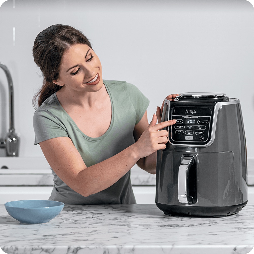Friteuza cu aer cald NINJA AF160EU1, 1.4kg, 5.2l, 2400W, gri-negru