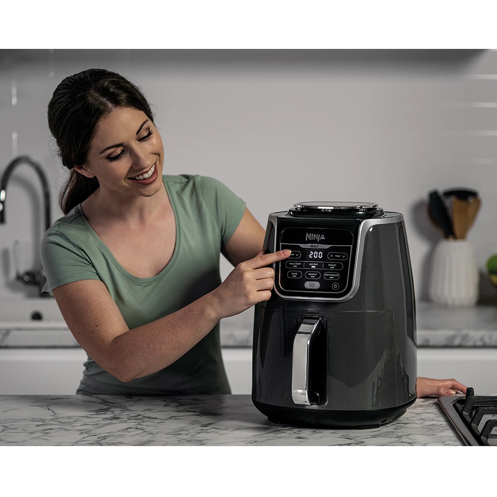 Friteuza cu aer cald NINJA AF160EU, 5.2l, 1750W, gri inchis-negru