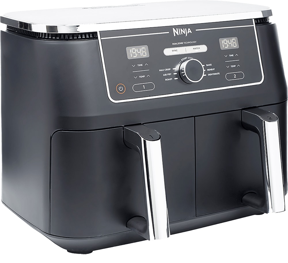 Friteuza dubla NINJA Foodi DualZone AF400EU1, 4kg, 9.5l, 2470W, alb-negru