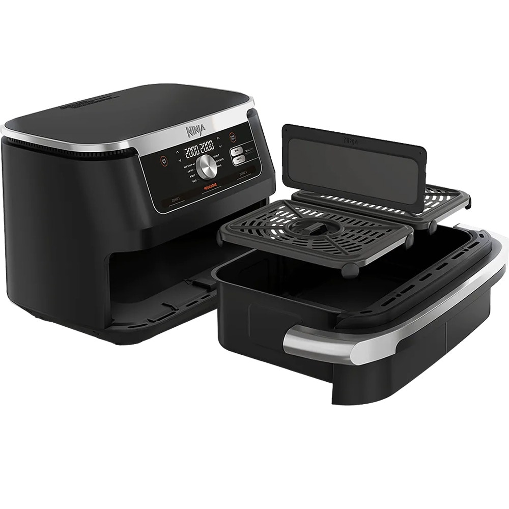 Friteuza cu aer NINJA Foodi FlexDrawer AF500EU, 4kg, 10.4l, 2470W, negru-argintiu