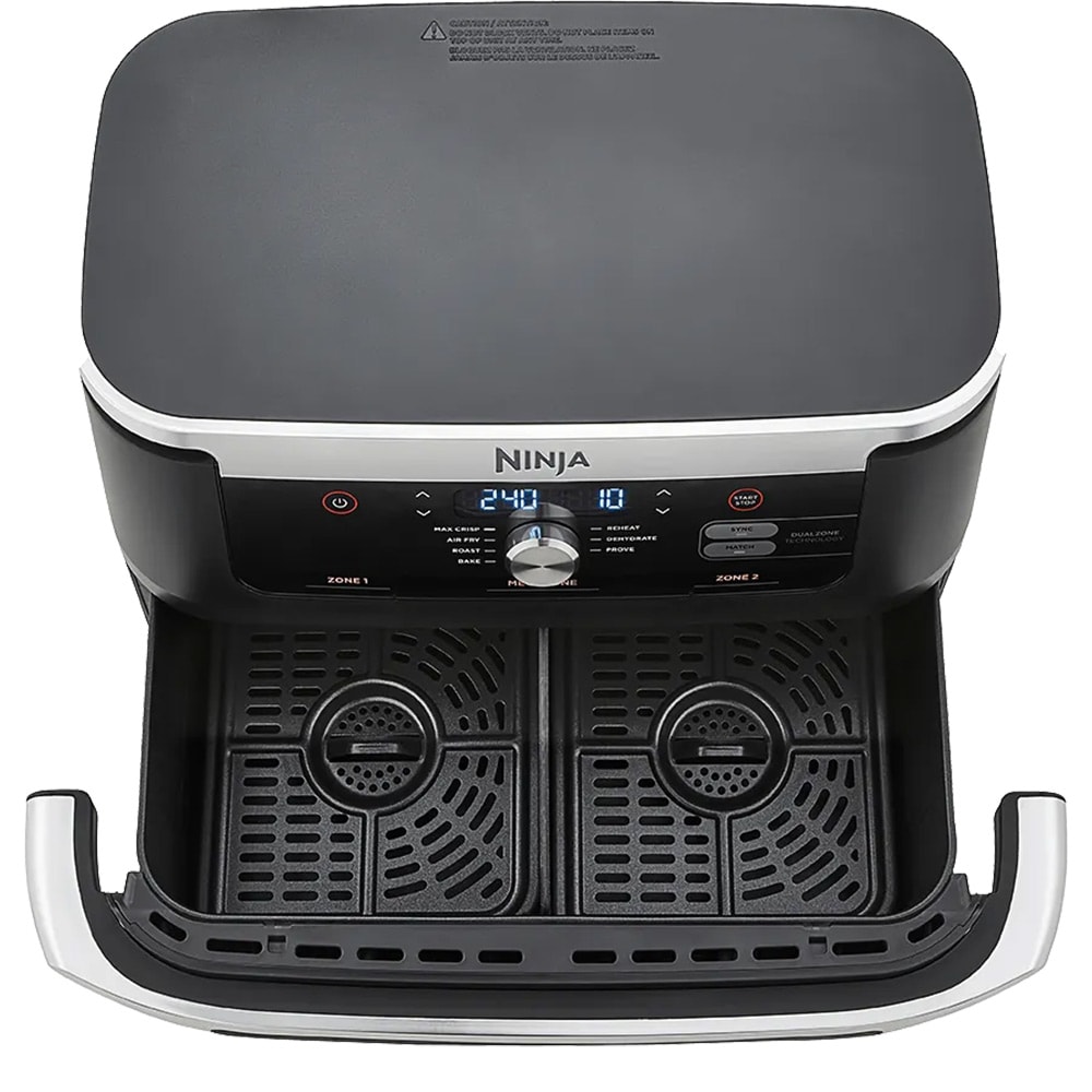 Friteuza cu aer NINJA Foodi FlexDrawer AF500EU, 4kg, 10.4l, 2470W, negru-argintiu