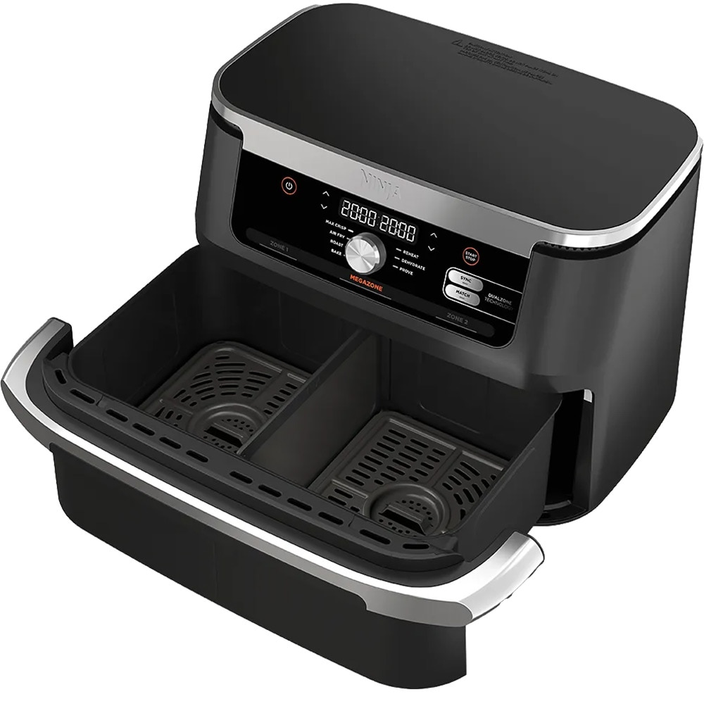 Friteuza cu aer NINJA Foodi FlexDrawer AF500EU, 4kg, 10.4l, 2470W, negru-argintiu