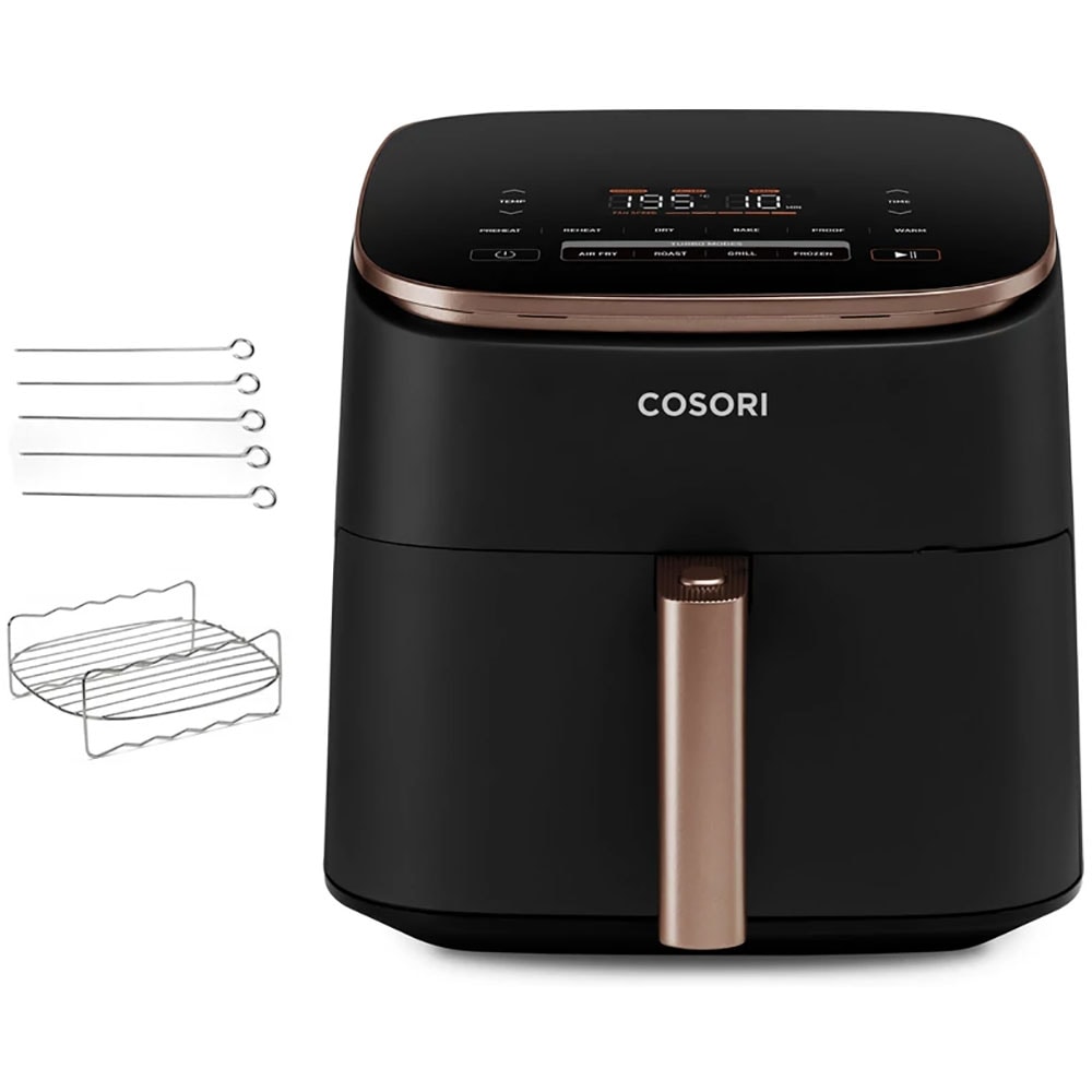 Friteuza cu aer cald COSORI TurboBlaze Chef Edition CAF-DC602-KEUR, 6l, 1700W, negru-auriu