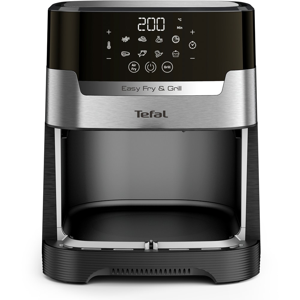 Friteuza cu aer cald TEFAL Easy Fry EY505D15, 1.2kg, 4.2l, 1400W, negru-argintiu