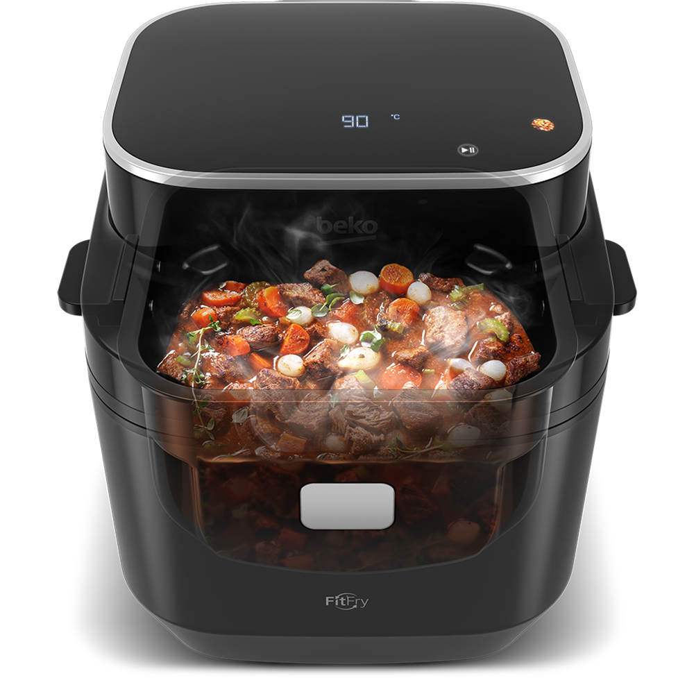 Friteuza cu aer cald BEKO ExpertFry FRL5474B, 7l, 2850W, negru-argintiu