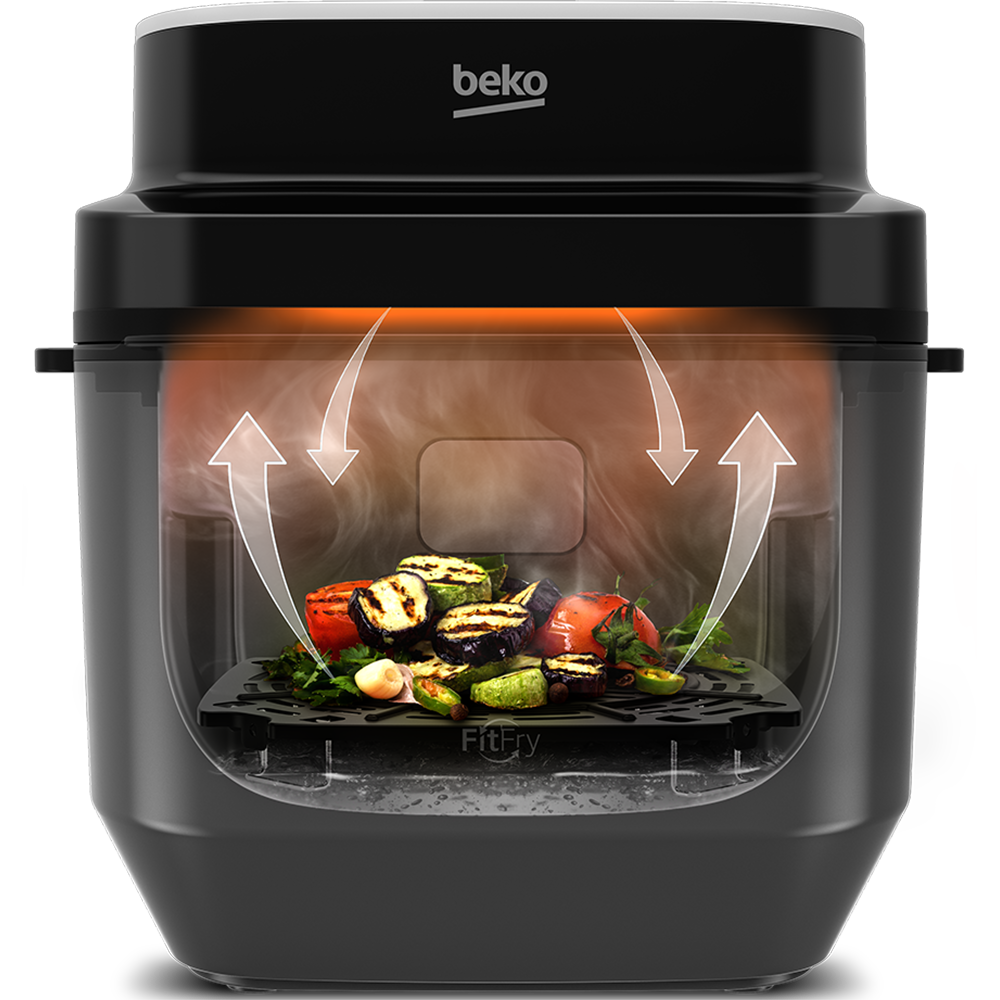 Friteuza cu aer cald BEKO ExpertFry FRL5474B, 7l, 2850W, negru-argintiu