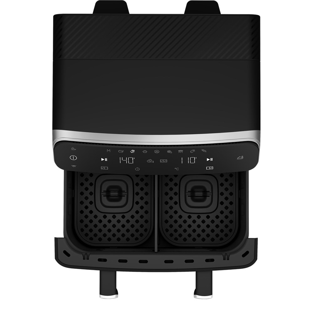 Friteuza cu aer cald dubla BEKO ExpertFry FRL6488, 9.5l, 2400W, negru-argintiu
