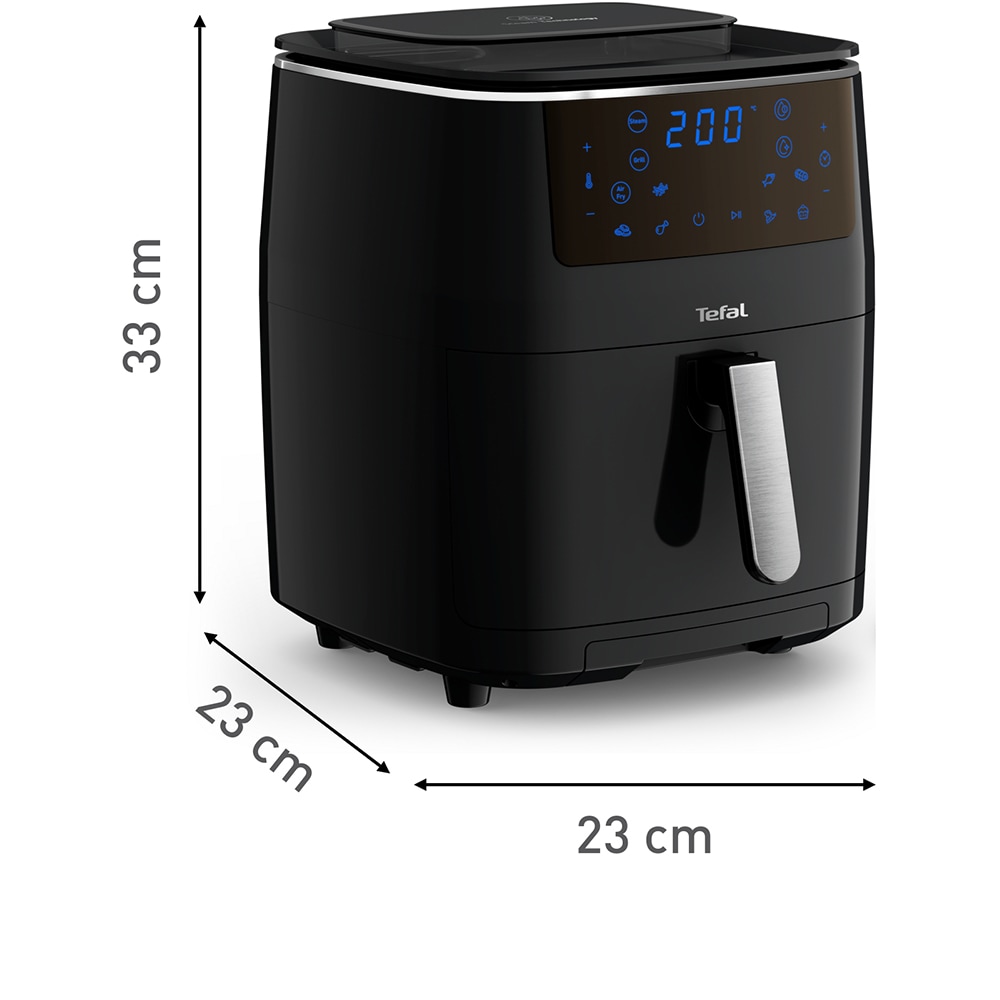 Friteuza cu aer cald TEFAL Easy Fry&Steam FW201815, 6.5l, 1.1kg, 1700W, negru