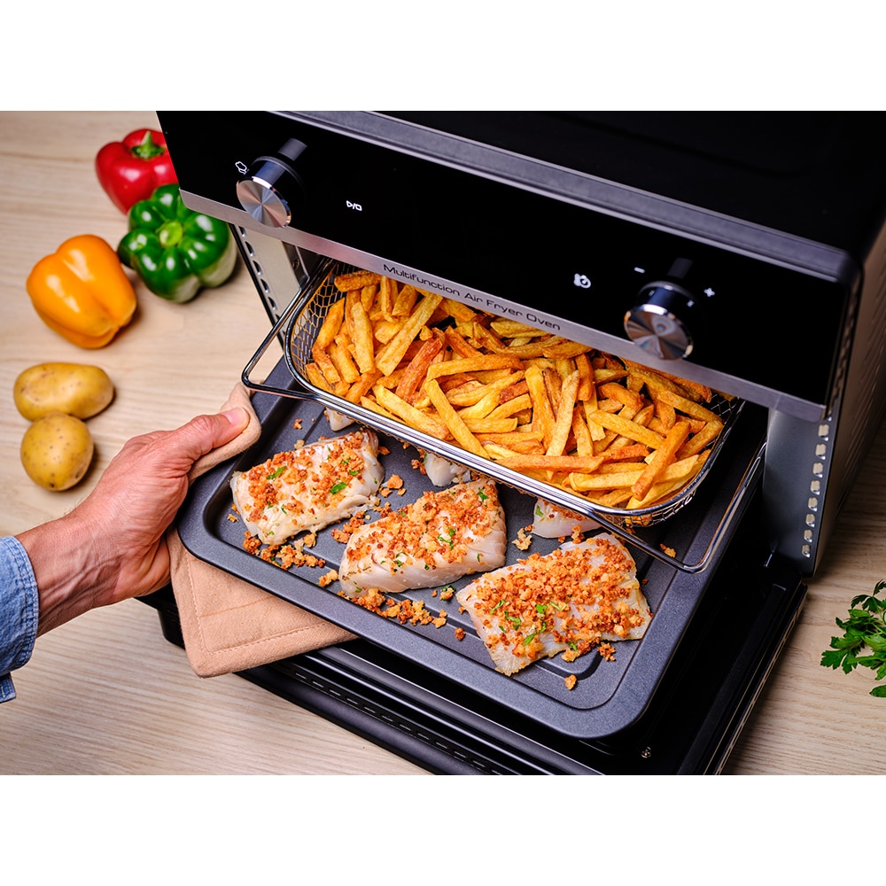 Cuptor cu aer cald TEFAL Easy Fry FW606810, 1.5kg, 20l, 1800W, 10 programe, negru-argintiu