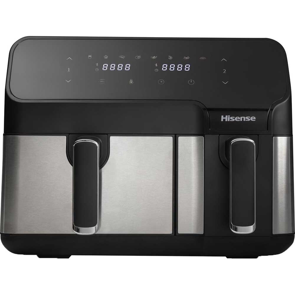 Friteuza cu aer cald dubla HISENSE HAF2900D, 8.6l, 1700W, negru-argintiu