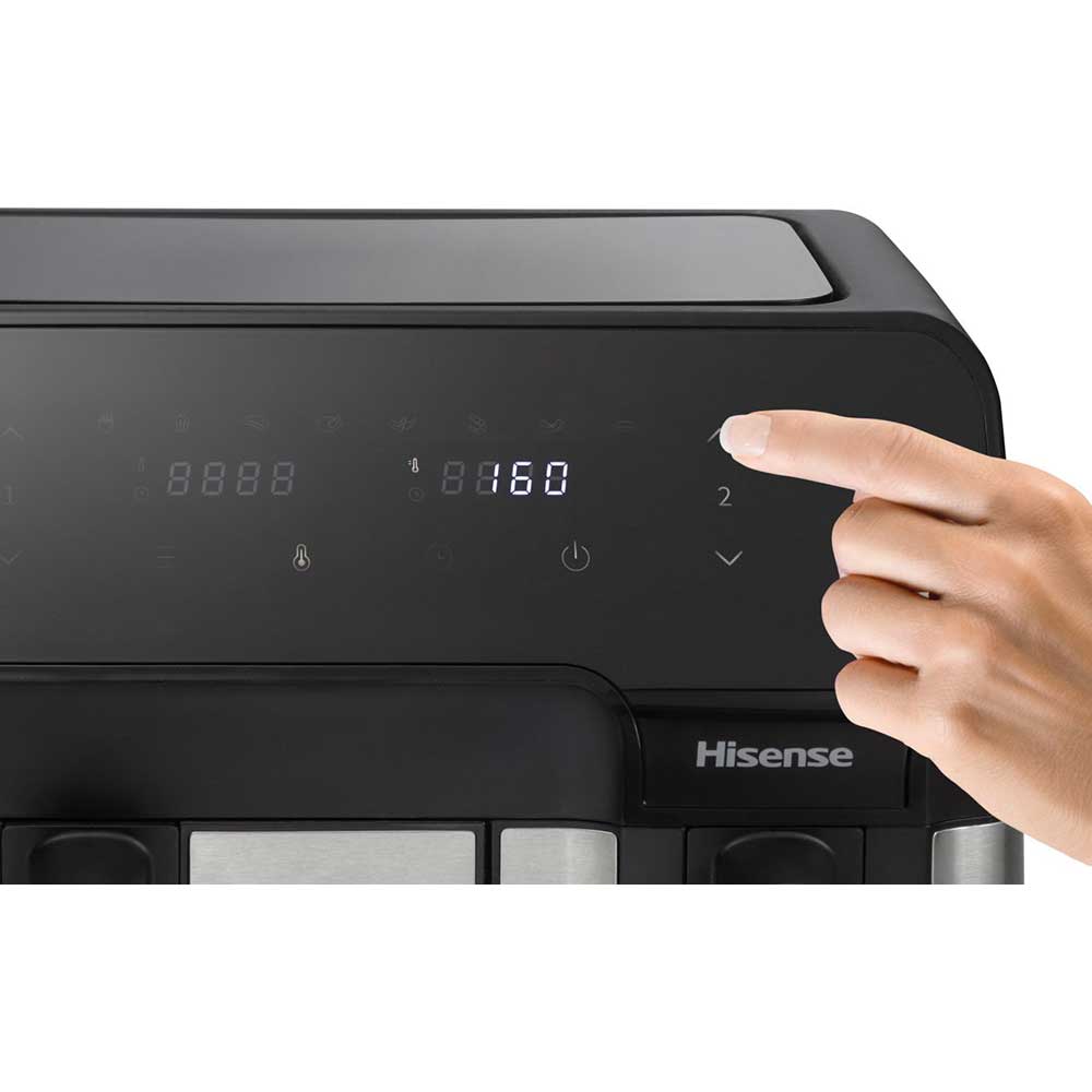 Friteuza cu aer cald dubla HISENSE HAF2900D, 8.6l, 1700W, negru-argintiu