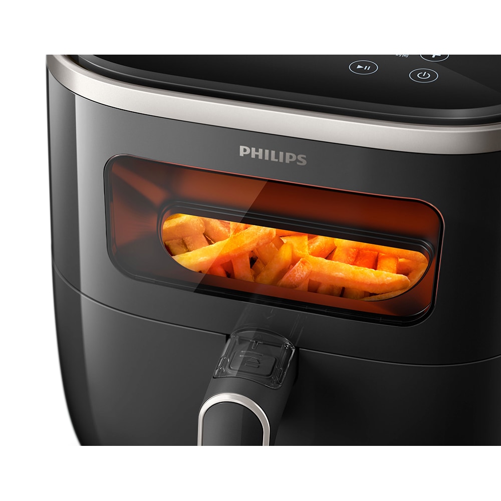 Friteuza cu aer cald PHILIPS Seria 3000 Airfryer XL HD9257/80, 1kg, 5.6l, 1700W, negru-argintiu