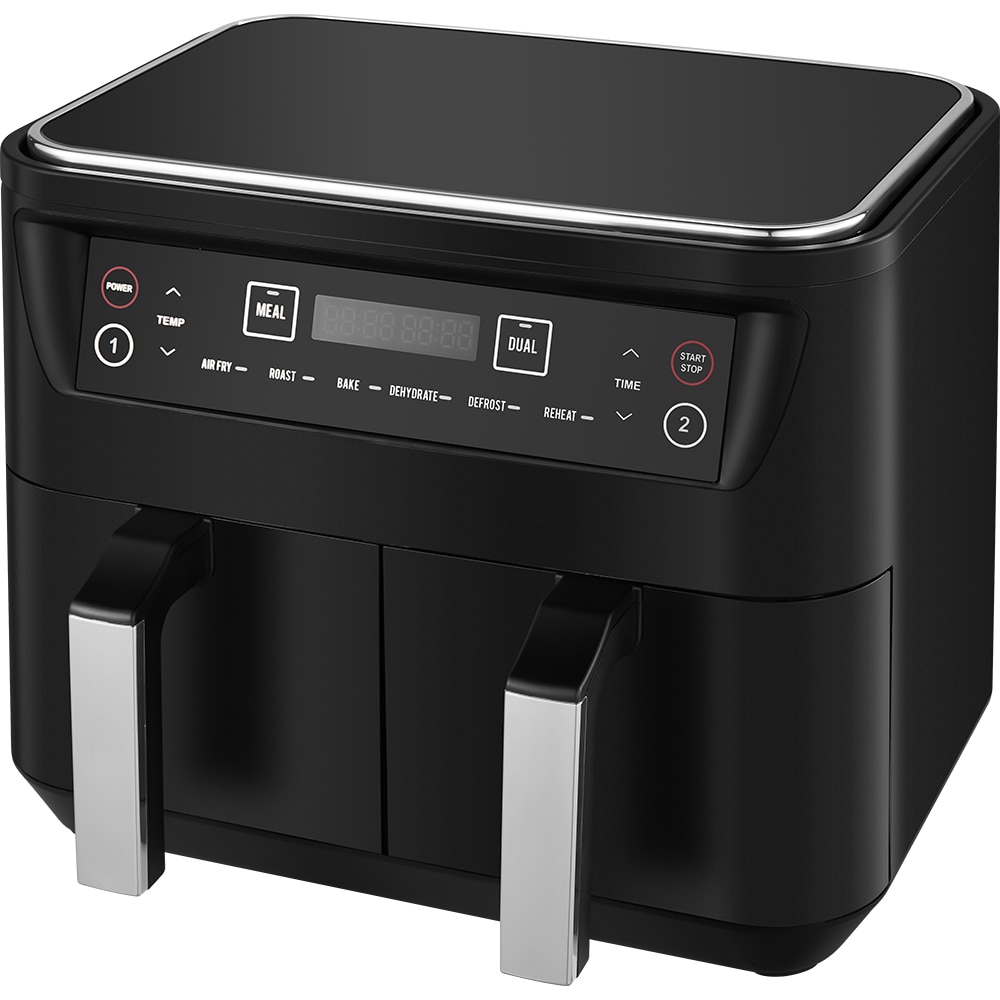 Friteuza cu aer cald dubla MYRIA MY4494BK, 8l, 2460W, negru-argintiu