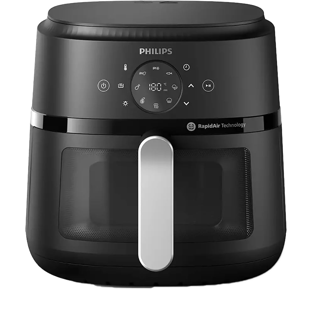 Friteuza cu aer cald PHILIPS Airfryer Seria 2000 NA231/00, 0.8kg, 6.2l, 1700W, negru-argintiu