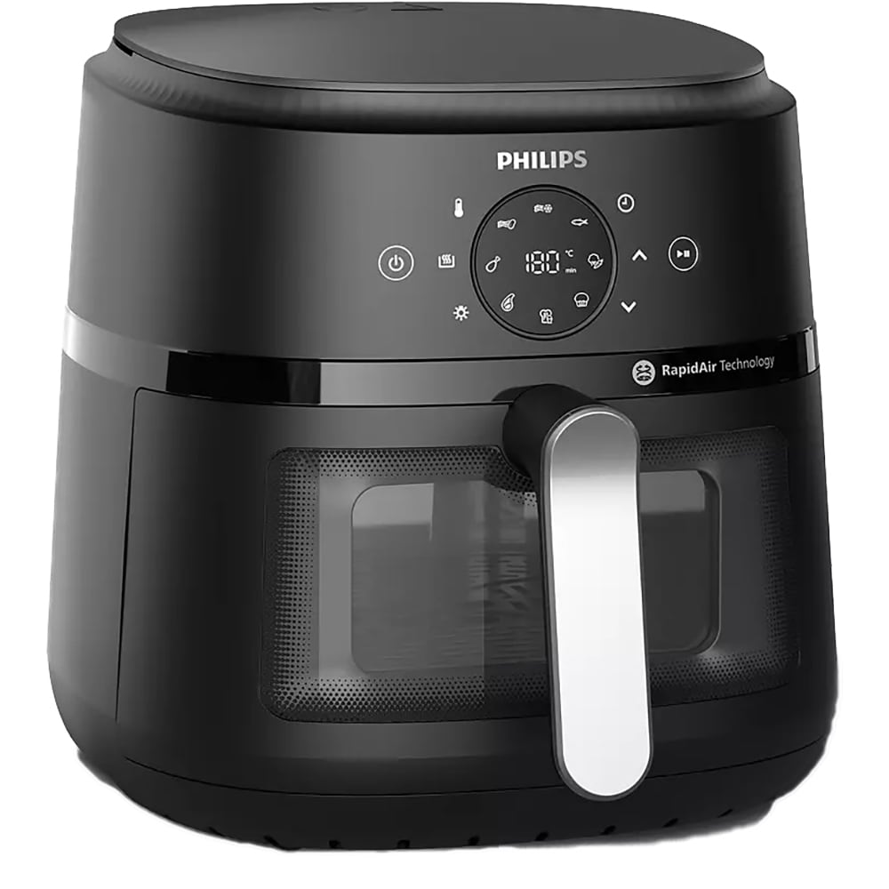 Friteuza cu aer cald PHILIPS Airfryer Seria 2000 NA231/00, 0.8kg, 6.2l, 1700W, negru-argintiu