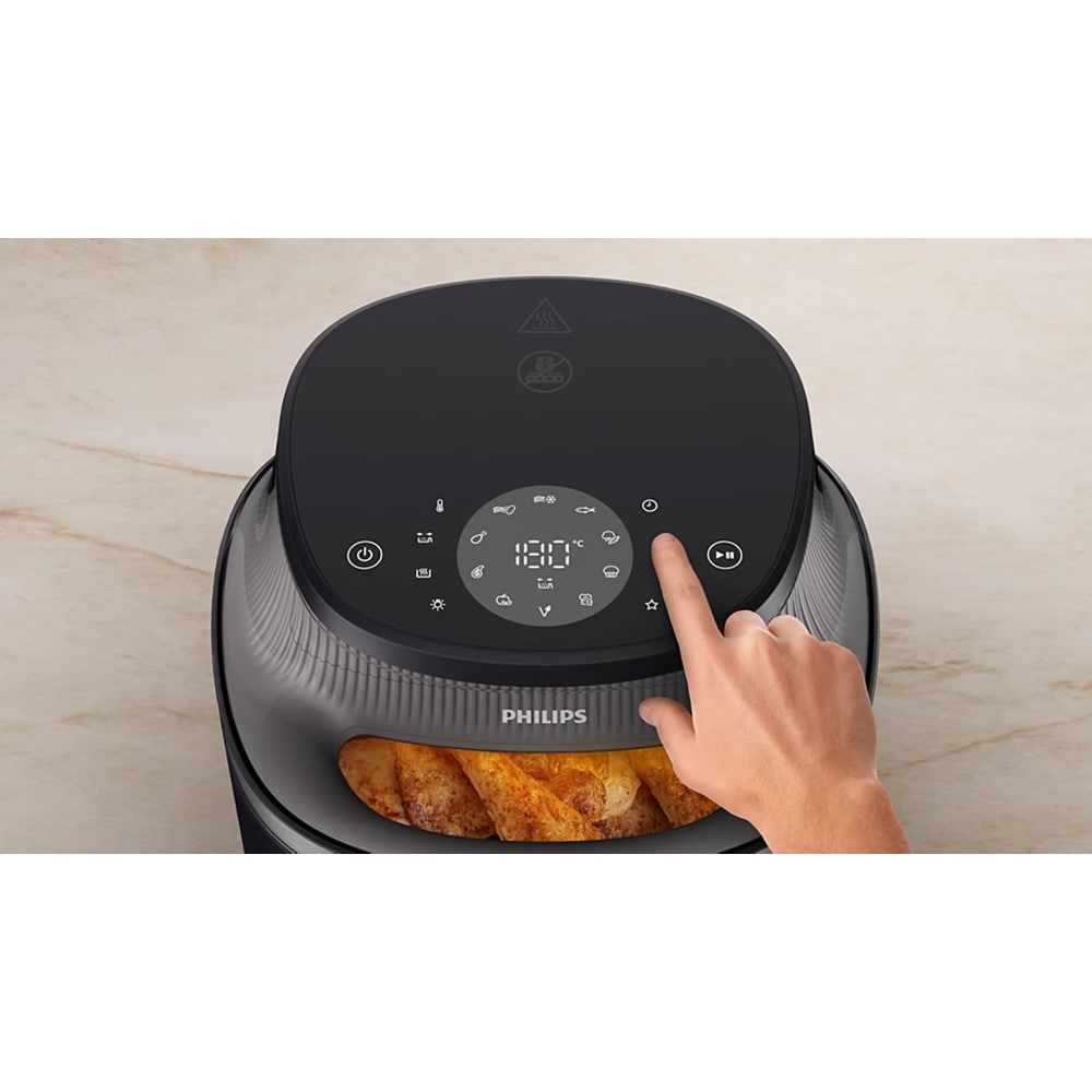 Friteuza cu aer cald PHILIPS Airfryer Seria 3000 NA332/00, 6.2l, 1700W, negru-auriu