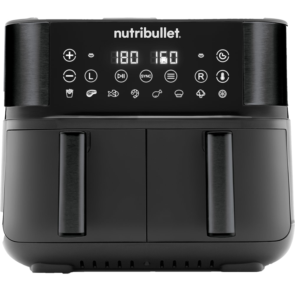 Friteuza cu aer cald NUTRIBULLET Twin Drawer NBA081B, 2x4l, 2850W, negru