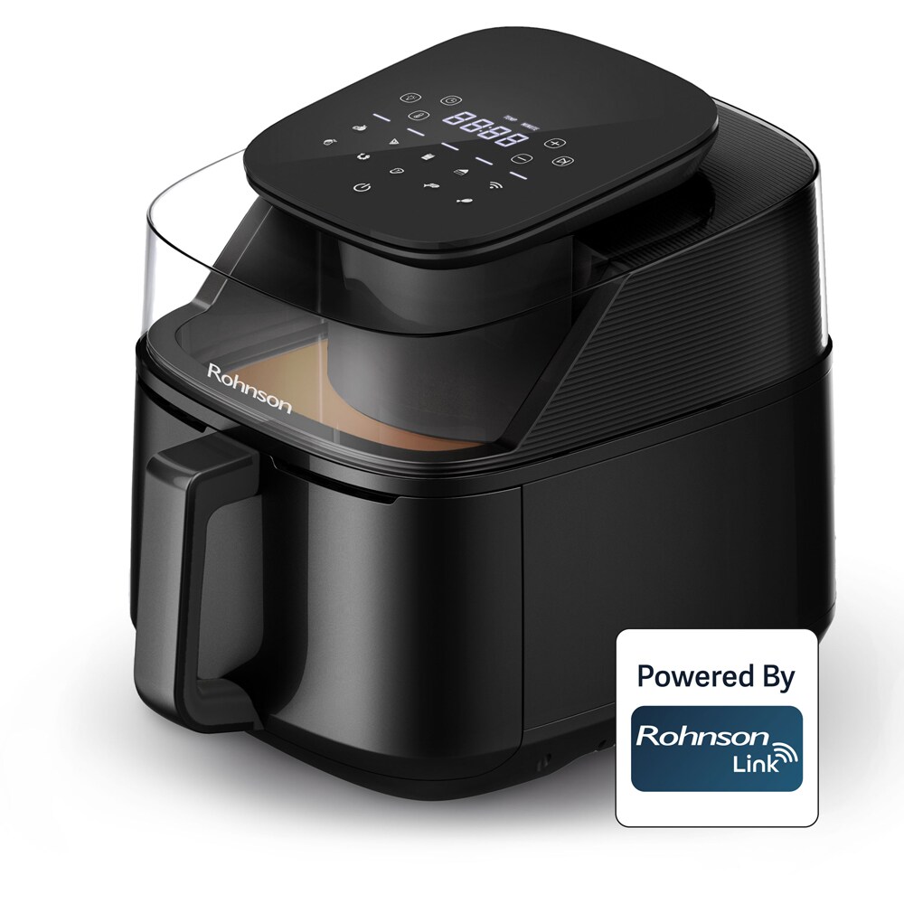 Friteuza cu aer cald ROHNSON SmartChef R2838, 5.5l, 1500W, negru