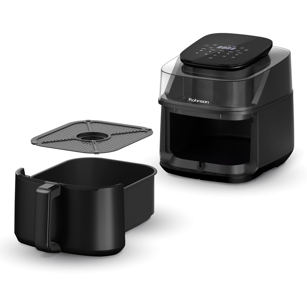 Friteuza cu aer cald ROHNSON SmartChef R2838, 5.5l, 1500W, negru