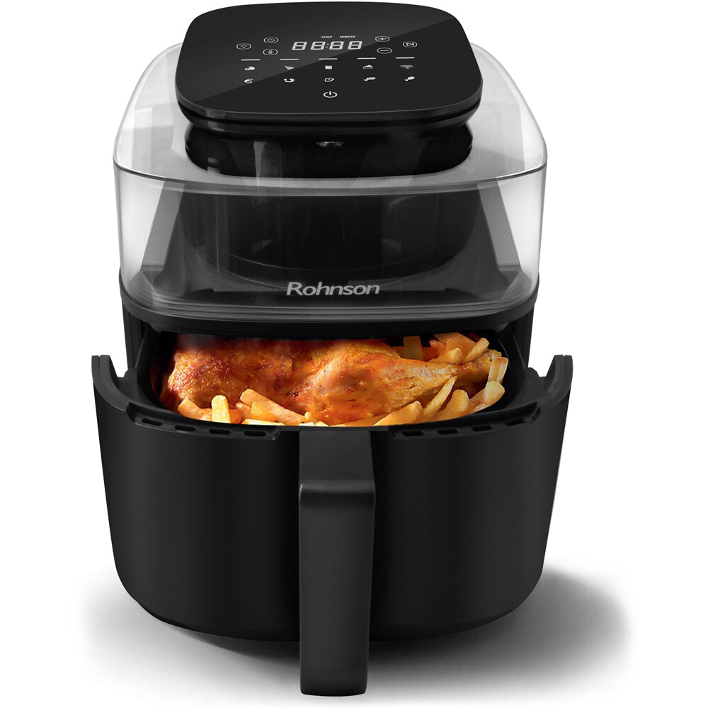 Friteuza cu aer cald ROHNSON SmartChef R2838, 5.5l, 1500W, negru