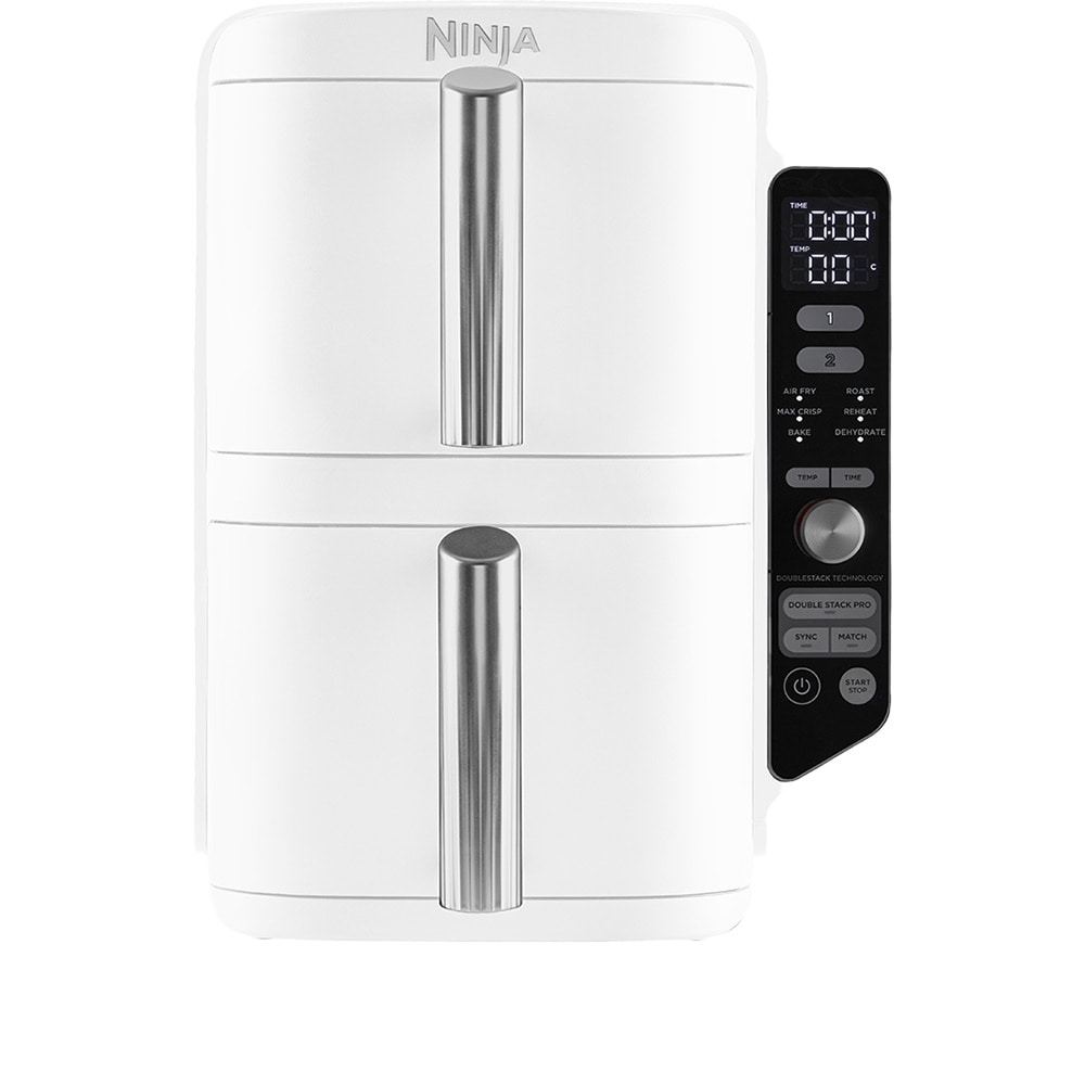 Friteuza cu aer cald dubla NINJA Double Stack XL SL400EUWH, 4kg, 9.5l, 2470W, alb-argintiu
