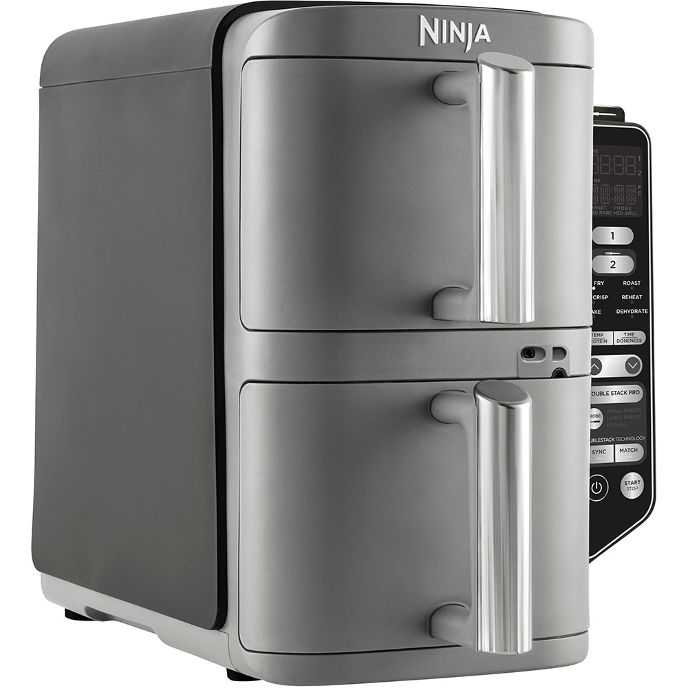 Friteuza cu aer cald dubla NINJA Double Stack XL SL451EU, 4kg, 9.5l, 2470W, argintiu-negru