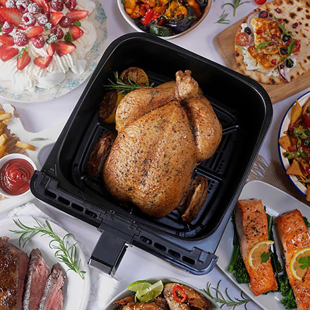 Friteuza cu aer cald BREVILLE Halo Air XL VDF131X01, 9l, 1700W, argintiu-negru