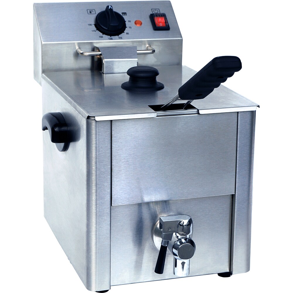 Friteuza profesionala VORTEX VGC8SS02Y, 8l, 3250W, argintiu-negru