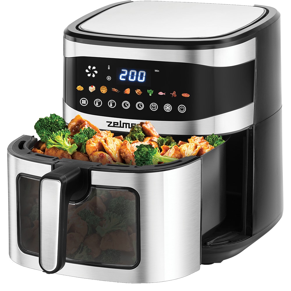 Friteuza cu aer cald ZELMER ZAF1500, 6.5l, 1.89kg, 1600W, negru-argintiu