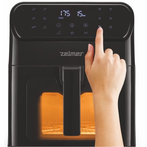 Friteuza cu aer cald ZELMER ZAF6500, 1.89kg, 6.5l, 1500W, negru