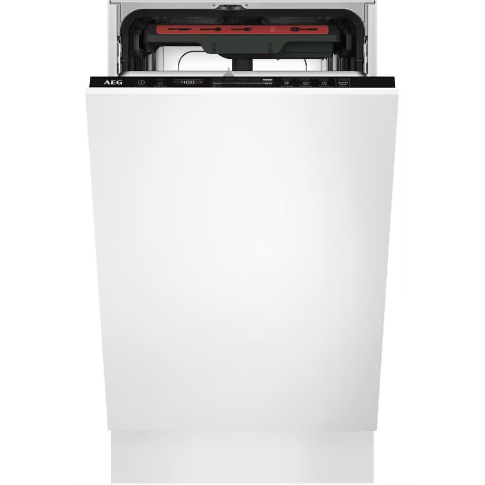 Masina de spalat vase incorporabila AEG FSE74557P, AirDry, 10 seturi, 7 programe, 45 cm, Clasa C, panou comanda negru